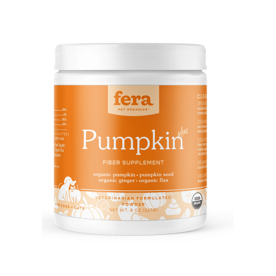 Bột bí ngô Fera Pets Pumpkin bổ sung chất xơ giúp cân bằng hệ tiêu hóa, hỗ trợ sức khỏe tim cho chó mèo 227g