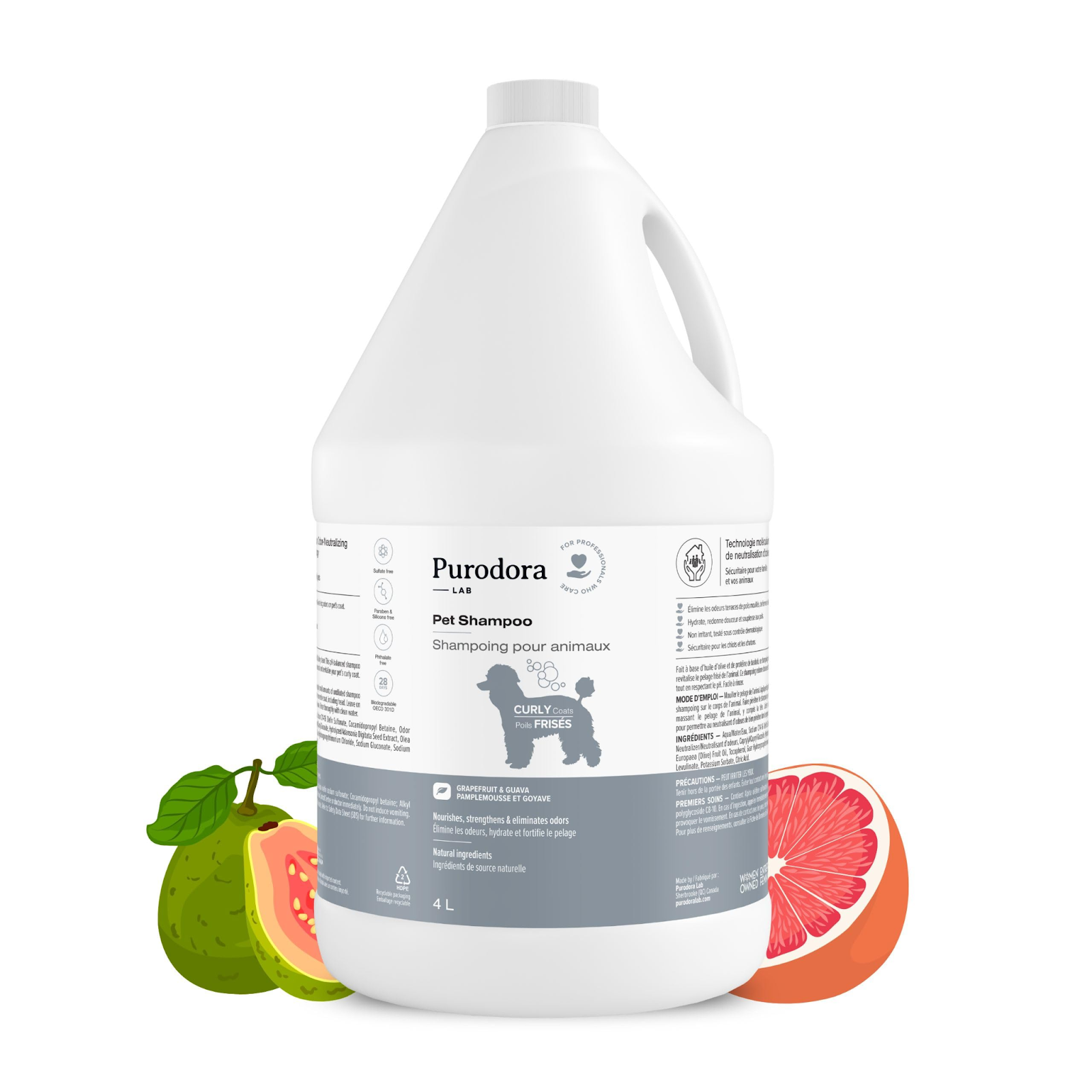 Sữa tắm Purodora Lab dành cho thú cưng lông xoăn 4L