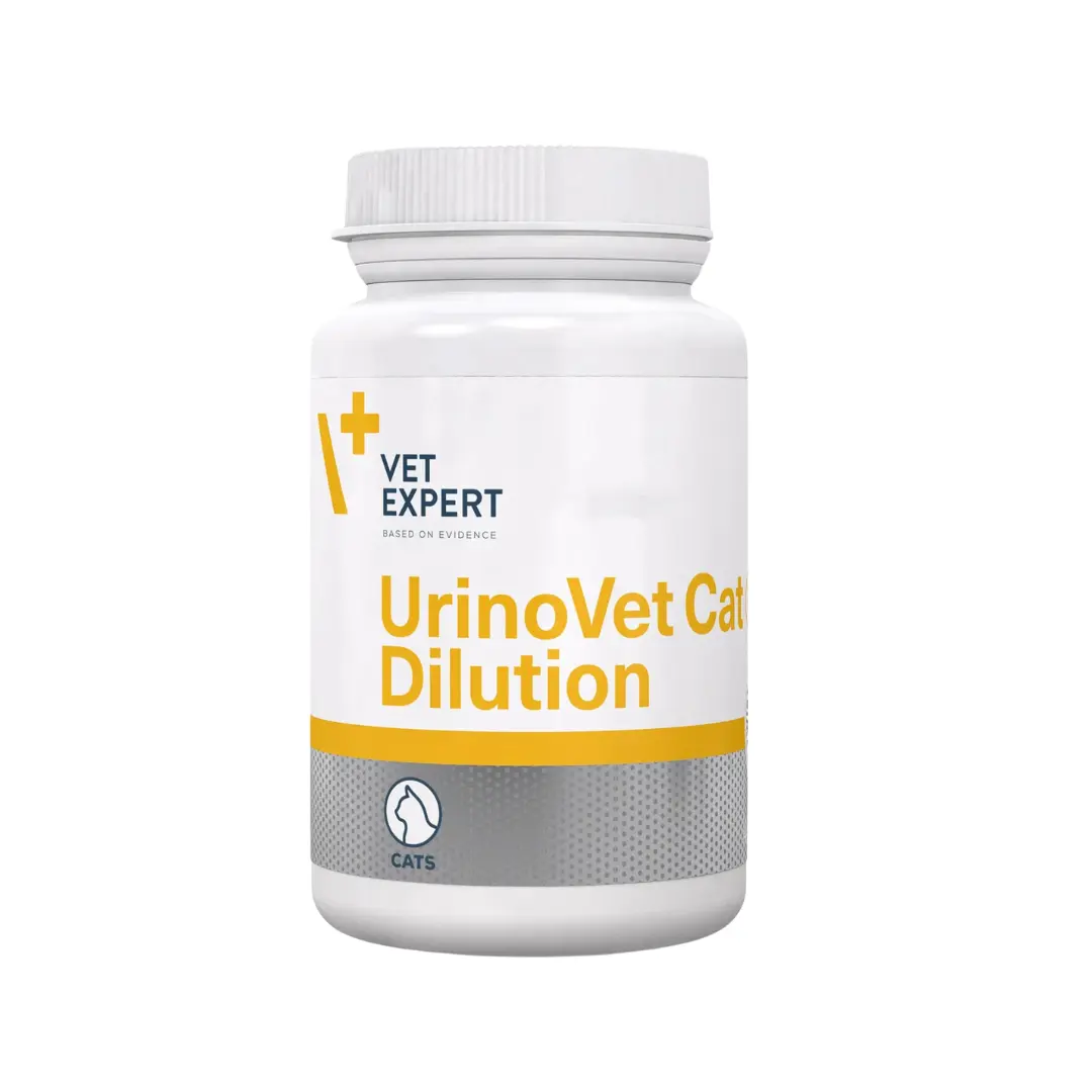 Thực phẩm bổ sung Vet Expert UrinoVet Cat Dilution hỗ trợ điều trị sỏi thận Struvite cho mèo lọ 45 viên
