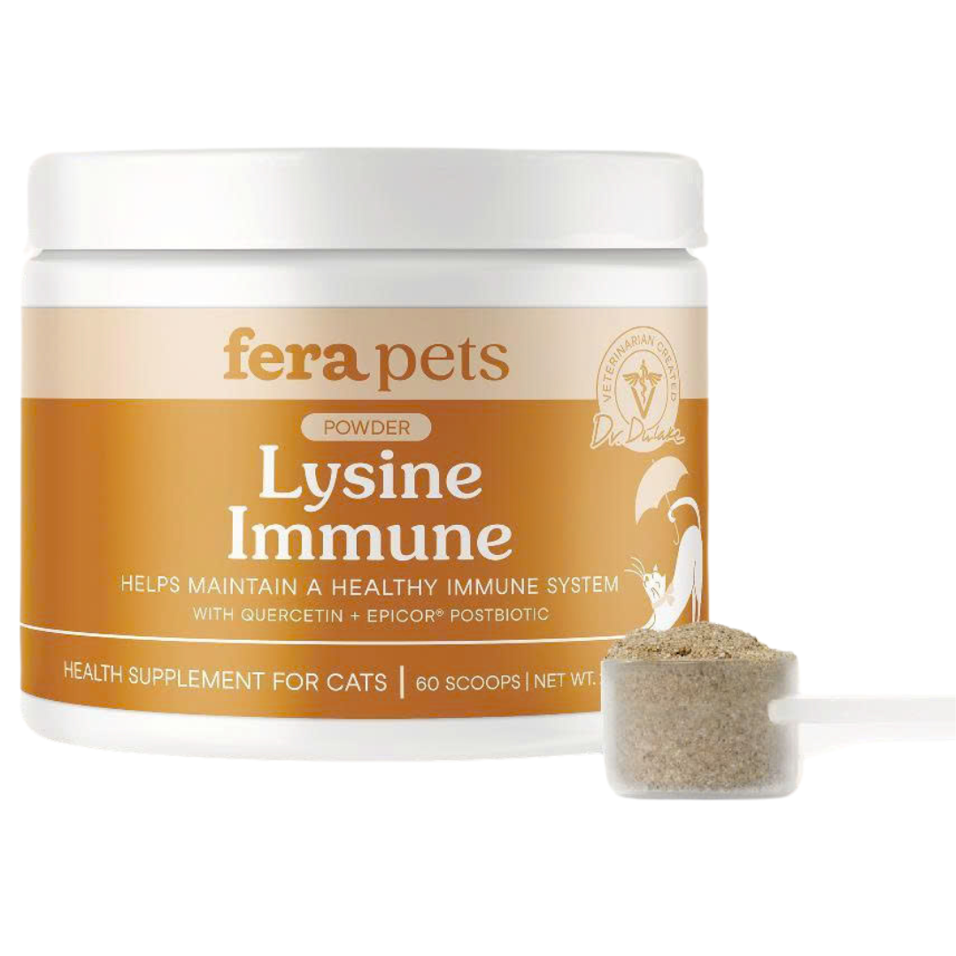 Bột bổ sung Fera Lysine Immune  tăng cường miễn dịch và chăm sóc sức khỏe toàn diện cho mèo 60G