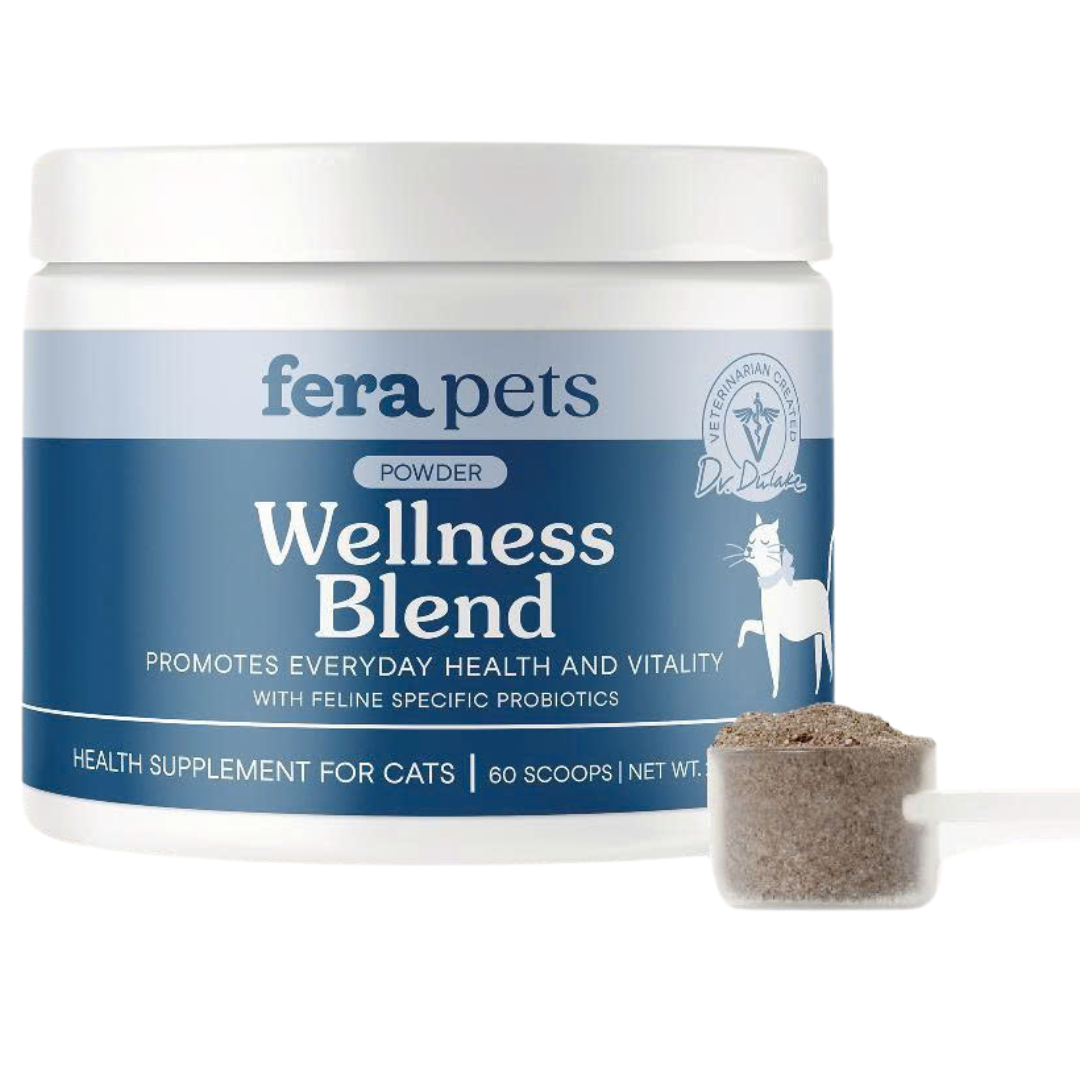 Bột bổ sung Fera Pet Wellness Blend chăm sóc sức khỏe toàn diện và hỗ trợ hệ miễn dịch cho mèo 60g