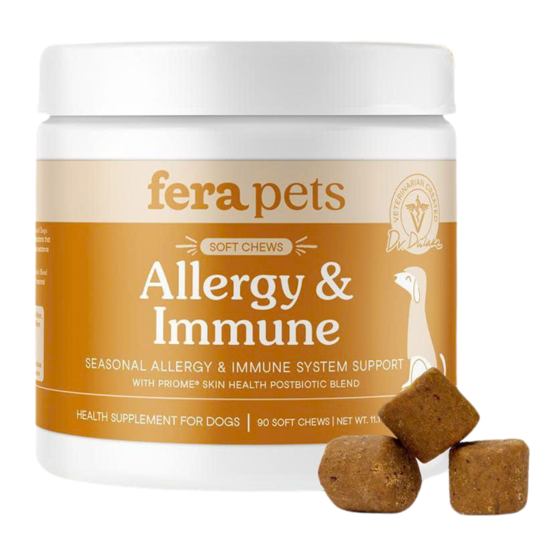Viên nhai dẻo Fera Pets Allergy & Immune hỗ trợ ngừa dị ứng & tăng cường miễn dịch cho thú cưng hộp 90 viên
