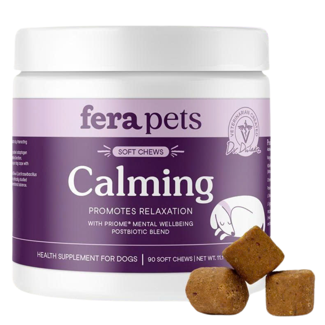 Viên nhai dẻo Fera Pets Calming thảo dược giúp thú cưng thư giãn & cân bằng cảm xúc hộp 90 viên